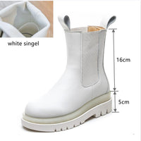 Original New Luxury Chelsea Boots Women Ankle Boots Chunky Winter Shoes Platform Ankle Boots Slip On Chunky Heel BV Boot Brand Designer