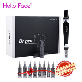 Dr. Pen Ultima A7 With 12 pcs Needle Cartridge Professional Mesoterapia Kit Electric Microneedle Pen Beauty Machine For Lover