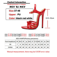 Original Hey Si Mey 14cm High Heels Women Sandals Summer 2022 Fashion White Strippers Fetish Heels Dress Party Wedding Shoes Large Size