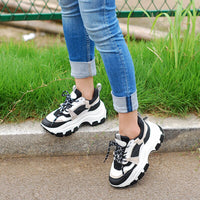 Original Women & Chunky Sneakers Thick Bottom Platform Vulcanize Shoes Fashion Breathable Running Shoe for Ladies New Casual Female 2022