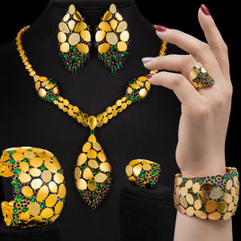 Original GODKI Famous Brand Bling Sequins Luxury Africa Dubai Jewelry Sets For Women Wedding Party Zircon Wedding Bridal Jewelry Set Gift