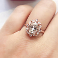 Original Kuololit 2CT Moissanite 585 10K 14K White Yellow Rose Gold Ring For Women Marquise Luxury Ring for Engagement Anniversary Bridal