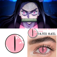 Original Bio-essence 1 Pair Cosplay Color Contact Lenses Nezuko Cosplay Anime Eye Contacts Pink Lenses Demon Slayer Cosplay Lenses