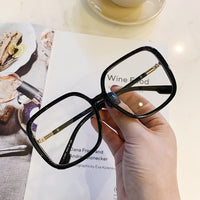 Original New Fashion Vintage Clear Square Glasses Frame Women Brand Designer Fresh Big Transparent Eyeglasses Female Optical Spectacles