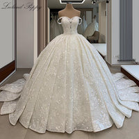 Original Lceland Poppy Off the Shoulder Ball Gown Lace Wedding Dresses Beaded Boat Neck Vestido de Novia Beaded Bridal Gowns DIGITAL OFFICE ELECTRONIC