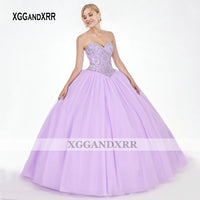 Original Sexy Sweetheart Light Purple Quinceanera Dresses 2021 Elegant Beading Crystals Long Ball Gown Prom Dress Violet Tulle Party Gown DIGITAL OFFICE ELECTRONIC