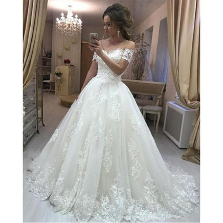 Original White Lace Open Back Appliques Wedding Dresses Long Sleeves Zipper Elegant Simple Backless Wedding Dresses Cheap Wedding Dresses DIGITAL OFFICE ELECTRONIC