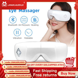 Jinkairui Smart Airbag Vibration Eye Massager Heating Eye Care Instrument with Bluetooth Music Relieves Fatigue Dark Circles