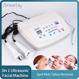 3In 1 RU-638 Ultrasonic Facial Machine Spot Tattoo Removal Anti Aging Ultrasound Facial Body Massage Skin Care Beauty Instrument