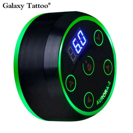 Mini Tattoo Pen Power Supply Aurora2 LCD Power Supply Green Colorful Voltage With Adapter For Rotary Tattoo Pen and Coil Machine