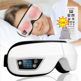 Eye Massager 6D Smart Airbag Vibration Eye Care Instrument Hot Compress Bluetooth Eye Massage Glasses Fatigue Pouch &amp; Wrinkle