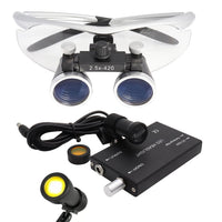 Dental Loupes Dental Magnifier Medical Loupes Binocular 2.5 3.5x420 Headlight Headlamp 3W 5W Filter Wired Wireless USB Belt Clip