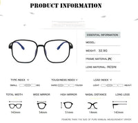 Original 2021 Trends Anti Blue Light Oversized Glasses Computer Women Blue Blocking Gaming  Men Transparen Eyeglasses Spectacles Frame