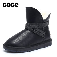 Original GOGC women boots 2020 snow boots warm women winter boots women ankle boots for women Genuine Leather boots  women winter shoes