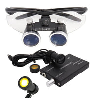 Dental Loupes Dental Magnifier Medical Loupes Binocular 2.5 3.5x420 Headlight Headlamp 3W 5W Filter Wired Wireless USB Belt Clip