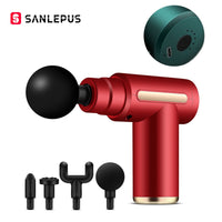 SANLEPUS Portable Massage Gun LCD Electric Percussion Pistol Massager For Body Neck Back Deep Tissue Muscle Relaxation Fitness