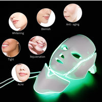 LED Facial Mask Therapy 7 Colors Face Mask Machine Photon Therapy Light Skin Care Wrinkle Acne Removal Anti Againg LED Mask