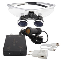 Dental Loupes Dental Magnifier Medical Loupes Binocular 2.5 3.5x420 Headlight Headlamp 3W 5W Filter Wired Wireless USB Belt Clip