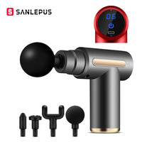 SANLEPUS Portable Massage Gun LCD Electric Percussion Pistol Massager For Body Neck Back Deep Tissue Muscle Relaxation Fitness