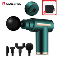 SANLEPUS Portable Massage Gun LCD Electric Percussion Pistol Massager For Body Neck Back Deep Tissue Muscle Relaxation Fitness