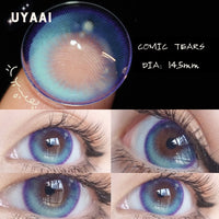 UYAAI - Original 1 Pair Blue Lenses Anime Accessories Color Contact Lenses for Eyes Comic Tears Eye Fashion Lenses Green Lenses