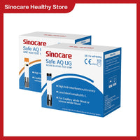 Sinocare 2in1 Safe AQ UG Blood Glucose Uric Acid Meter Test Strips for Diabetes Gout Pregnant Parents Glucometer(only strips)