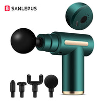 SANLEPUS Portable Massage Gun LCD Electric Percussion Pistol Massager For Body Neck Back Deep Tissue Muscle Relaxation Fitness