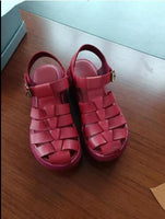 Original GKTINOO 2022 Genuine Leather Gladiator Sandals For Women Wedges Sandals Ladies High Heel Casual Platform Sandals Summer Shoes