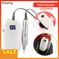 36W 30000RPM Drill Machine Professional Nail Polisher Portable Wireless Charging Nail File Polishing Manicure Pedicure Device