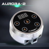 New Professional Mini  AURORA II Digtal  LCD Tattoo Power Supply with Power Adaptor for Coil &amp; Rotary Tattoo Machines