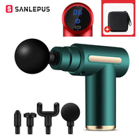 SANLEPUS Portable Massage Gun LCD Electric Percussion Pistol Massager For Body Neck Back Deep Tissue Muscle Relaxation Fitness