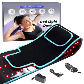 Red ＆Infrared LED Light Therapy Belt 850nm 660nm Back Pain Relief Wrap Burn Fat Wrap Slimming Machine Waist Heat Pad Full Body