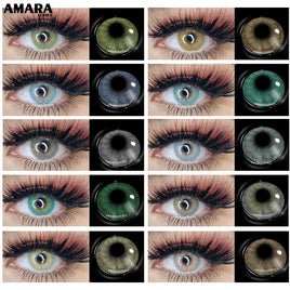 AMARA LENSES - Original 1 Pair Color Contact Lenses for Eyes Natural Brown Lenses Beauty Fashion Monet Lense Blue Lenses Green Eye Contact