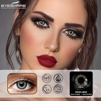 EYESHARE - Original Natural Colored Contact Lenses For Eyes 2pcs Blue Colored Contact Lens For Eyes Yearly Beautiful Makeup Contact Lense