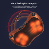 8D Head Electric Massage Pillow Infrared Heating Neck Massager Home Car Multifunctional Shiatsu Massage Relaxation Body Machine