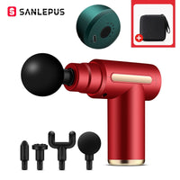 SANLEPUS Portable Massage Gun LCD Electric Percussion Pistol Massager For Body Neck Back Deep Tissue Muscle Relaxation Fitness