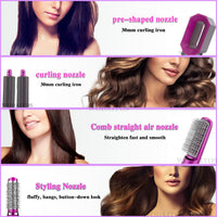 5 in 1 Hair Dryer Hair Curler Heat Comb Multi-functional Curling Iron Hair Straightener Brush Styling Tool Hair Dryer Household