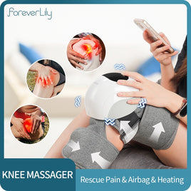 3D Hot Compress Knee Relaxing Massager Legs Airbag Kneading Massage Heating Vibration Relieve Joint Pain Stiffness Arthritis