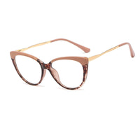 SHAUNA - Original Anti-Blue Light TR90 Comfortable Cat Eye Eyeglasses Frame Women  Vintage Spring Hinge Optical Frame