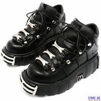 MAIERNISI - Original 2020 Punk Style Women Sneakers Lace-up 6CM Platform Shoes Woman Creepers Female Casual Flats Metal Decor Tenis Feminino