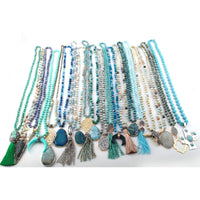 Original Wholesale Fashion 20pc Mix Color Blue Green Necklace Handmade Women Jewelry