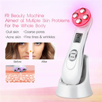 CkeyiN Ultrasonic Skin Scrubber Facial Spatula Deap Cleaning Skin Peeling Face Cleaner RF EMS LED Beauty Device Mini Nano mister