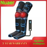 Foot air pressure leg massager promotes blood circulation, body massager, muscle relaxation, lymphatic drainage device 360°