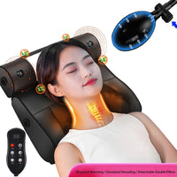 Electric Neck Relaxation head Massage Pillow Back Heating Kneading Infrared therapy shiatsu AB pillow Massager