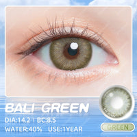 EYESHARE - Original 2pcs Natural Color Contact Lenses for Eyes SIAM Cosmetic Contact Lenses Blue Color Lens with Contact Case Green Lens