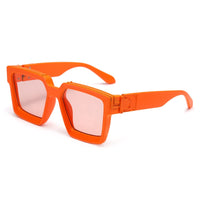 Original 2021 New Square Oversized Sunglasses Fashion Sky Blue White Color Eyewear Aolly Plastic Eyeglasses Frame UV400 Shade Driving