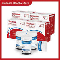 500/400/300/200/100/50PCS Sinocare Safe-Accu Blood Glucose Test Strips and Lancets for Diabetes Tester