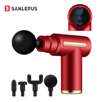 SANLEPUS Portable Massage Gun LCD Electric Percussion Pistol Massager For Body Neck Back Deep Tissue Muscle Relaxation Fitness