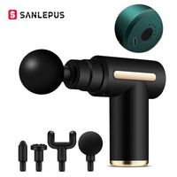 SANLEPUS Portable Massage Gun LCD Electric Percussion Pistol Massager For Body Neck Back Deep Tissue Muscle Relaxation Fitness