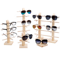 Original New Sun Glasses Eyeglasses Wood Display Stands Shelf Glasses Display Show Stand Holder Rack 9 Sizes Options Natural Material